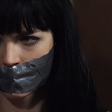 Danielle Cole and Neale Kimmel tape gagged in bondage