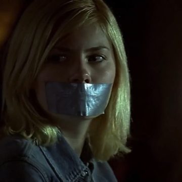 Elisha Cuthbert tape gagged in bondage tv show