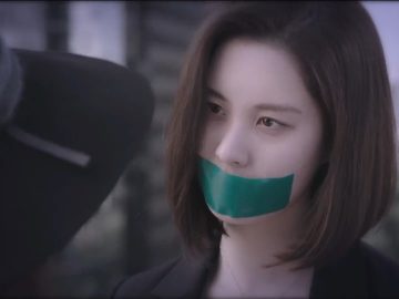 Lim Ju-eun and Seo Ju-hyun tape gagged in bondage
