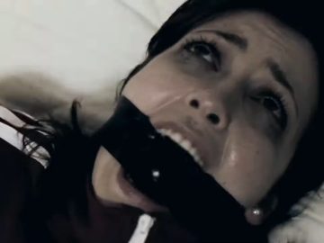 Lucia Nicolini ball gagged in bondage